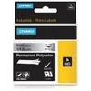 DYMO Rhino Professional, poliesterio juosta, 6 mm, juodas tekstas ant metalinės juostos, 5,5 m 1805441