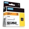 DYMO Rhino Vinilinė Juostelė 19mm x 5.5m / juodas ant oranžinės (18436)