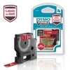 DYMO D1 Durable Juostelė 12mm x 3m / baltas ant raudonos (1978366)