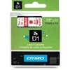 Juostelė DYMO D1 12mm x 7m, vinilinė, raudona ant balto / S0720550 45015