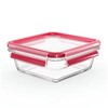 Emsa Clip&amp;Close stiklinis maisto konteineris 0,8 L raudonas