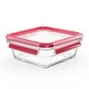 Emsa Clip&Close stiklinis maisto konteineris 0,8 L raudonas