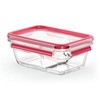Emsa Clip&amp;Close Glass Food Container 800 ml raudona
