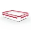 Emsa Clip&amp;Close stiklinis maisto konteineris 3 L raudonas