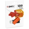 Pendrive Emtec Emtec C350 Brick pamięć USB 128 GB USB Typu-A 2.0 Juodas, Oranžinė