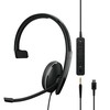 EPOS ADAPT 135T USB-C II Laidinės vienpusės ausinės, 3,5 mm lizdas, USB-C jungtis, „Microsoft Teams“ sertifikuota, UC