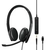 Ausinės EPOS ADAPT 165T USB-C II, USB LAIDINIS DVIPUSIS 3,5 mm + USB