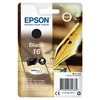 EPSON pakuotė 1 rašalo kasetė – 16 rašiklių – juoda/balta – standartinė talpa 5,4 ml – 175 puslapių lizdinė plokštelė su pavojaus rašikliu