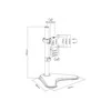 Laikiklis Equip 13"-32" pasukamas monitoriaus stalo stovas, 75 x 75 mm, 100 x 100 mm, -45 - 45°, -90 - 90°, aliuminis, plastikas, juodas