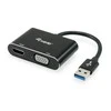 Adapteris USB Equip Equip Adapteris USB3.0-> HDMI,VGA 1920x1080/60Hz 0.15m sw