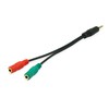 Kabelis Equip Jack 3.5mm - Jack 3.5mm x2 0.15m juoda (147943)