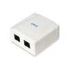 Equip Aufputzdose Cat6 2-Port 2x RJ45 UTP RAL 9010 ws Polybeutel