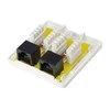 Equip Aufputzdose Cat6 2-Port 2x RJ45 UTP RAL 9010 ws Polybeutel
