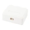 Equip Equip Aufputzdose 2x Keystone Jack mit Abdeckung baltas