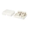 Equip Equip Aufputzdose 2x Keystone Jack mit Abdeckung baltas