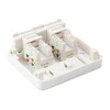 Equip Equip Aufputzdose 2x Keystone Jack mit Abdeckung baltas