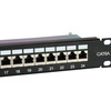 Equip Patchpanel 24x RJ45 Cat6A 19 FTP 1HE ISO/IEC juodas