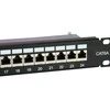 Equip Patchpanel 24x RJ45 Cat6A 19 FTP 1HE ISO/IEC juodas