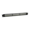 Equip Patchpanel 24x RJ45 Cat6A 19 FTP 1HE ISO/IEC juodas