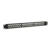 Equip Patchpanel 24x RJ45 Cat6A 19 FTP 1HE ISO/IEC juodas