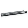 Equip Patchpanel 24x Cat6 19 UTP 1HE Keystone Montage sw