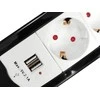 Equip Steckdosenleiste 4-fach Schuko 1.5m mit 2xUSB+Schalter