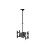 Laikiklis Equip įrengti 32"–65" ant lubų tvirtinamą dviejų ekranų televizoriaus laikiklį – viešas ekranas – 80 kg – 81,3 cm (32 colių) – 165,1 cm (65 colių) – 100 x 100 mm – 600 x 400 mm