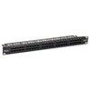 Equip 50 prievadų Cat.3 RJ45 ISDN komutacinė panelė, juoda, Cat3, juoda, montuojama į stovą, 1U, 44 mm, 483 mm