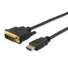 Equip 119322 vaizdo kabelio adapteris 2 m HDMI DVI-D Juoda