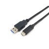 USB kabelis Equip USB-A - USB-C 2 m Juodas (128344)
