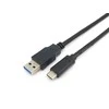 USB kabelis Equip USB-A - USB-C 2 m Juodas (128344)