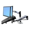 Laikiklis Ergotron - LX Dual Stacking Arm - poliruotas aliuminis