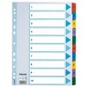 Skiriamieji lapai Esselte Mylar, A4, 1-10 skaičiai, spalvotii