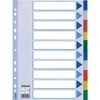Skiriamieji lapai Esselte PP, A4, 1-10 spalvos, plastikiniai