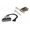 „Exsys EXSYS EX-44388“ valdiklio PCI Express 8x nuoseklioji RS-232 plokštė (kabelis su 8x 9 kontaktų jungtimi)