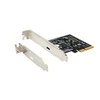 Exsys IO Exsys PCIE3.0 x4 1xType- C USB 3.2 Gen2x2 (EX- 12011) LP rašalas. Žemo profilio SlotBlech