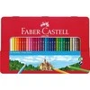 Faber-Castell – spalvoti pieštukai šešiakampė skarda 36 vnt (115886)