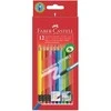 Spalvoti pieštukai Faber-Castell 2011, su trintuku, 12 spalvų