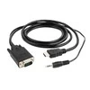 GEMBIRD A-HDMI-VGA-03-10 HDMI į VGA ir garso adapterio kabelis vienas prievadas 3m juodas