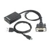GEMBIRD A-VGA-HDMI-01 VGA į HDMI adapterio kabelis 0.15 m juodas blisteryje