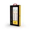 GEMBIRD CCB-mUSB2B-AMCM-6-G USB 2.0 kabelis į C tipo jungtį, medvilnės pynimo metalinės jungtys, 1,8 m, auksinis