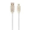 GEMBIRD CC-USB2R-AMmBM-1M-W Gembird Premium guminis Micro USB įkrovimo ir duomenų kabelis, 1m, baltas