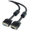 GEMBIRD CC-PPVGAX-10-B Gembird Premium VGA-Ext. HD15m/HD15f dvigubai ekranuotas su 2 feritu, 3m, juodas