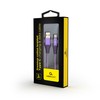 GEMBIRD CC-USB2B-AMCM-2M-PW Gembird Premium medvilninis pintas Type-C USB įkrovimo ir duomenų laidas,2m,violetinė/baltas