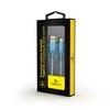 GEMBIRD CC-USB2B-AMCM-2M-VW Gembird Premium medvilninis pintas Type-C USB įkrovimo ir duomenų laidas,2m,mėlynas/baltas