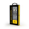 GEMBIRD CC-USB2B-AMCM-2M-WB2 Gembird Premium medvilnės pintas Type-C USB įkrovimo ir duomenų laidas,2m,pilkas/baltas