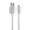 GEMBIRD CCB-mUSB2B-AMLM-6-S Gembird USB–8 kontaktų kabelis, medvilninis pintas, metalinės jungtys, 1,8 m, sidabrinis