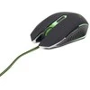 GEMBIRD MUSG-001-G Gembird žaidimų optinė pelė 2400 DPI, 6 mygtukų, USB, juodas su žalias apšvietimu