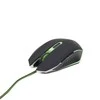 GEMBIRD MUSG-001-G Gembird žaidimų optinė pelė 2400 DPI, 6 mygtukų, USB, juodas su žalias apšvietimu