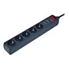 Gembird EnerGenie | Surge Protector SPG5-C-10/ 3 m/ 5 Sockets/ Juodas